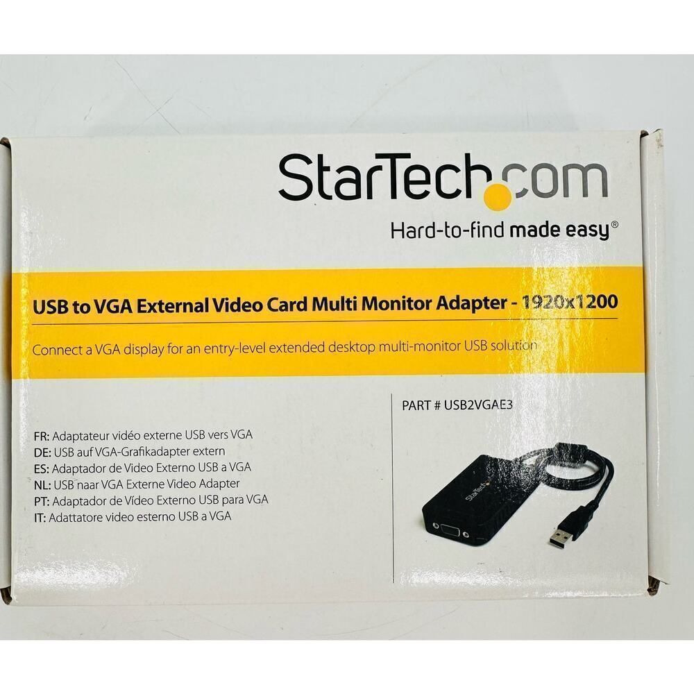 StarTech.com USB to VGA Multi Monitor External Video Card Adapter USB2VGAE2